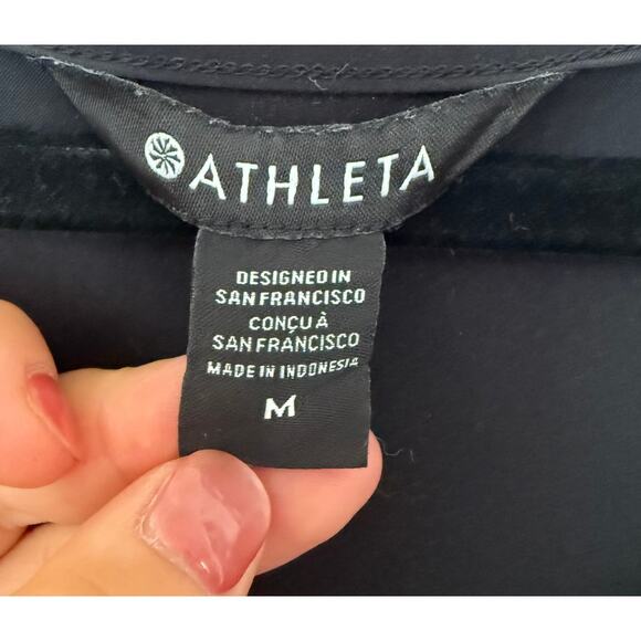 Black Athleta Womens Maxi Tank Racerback Dress with 2 Pockets - Medium - Picture 4 of 5